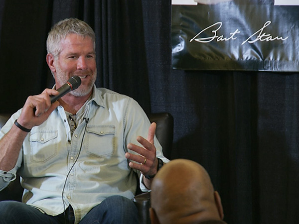 Brett Favre Gives Charitable Donation to Rawhide at Chalk Talk